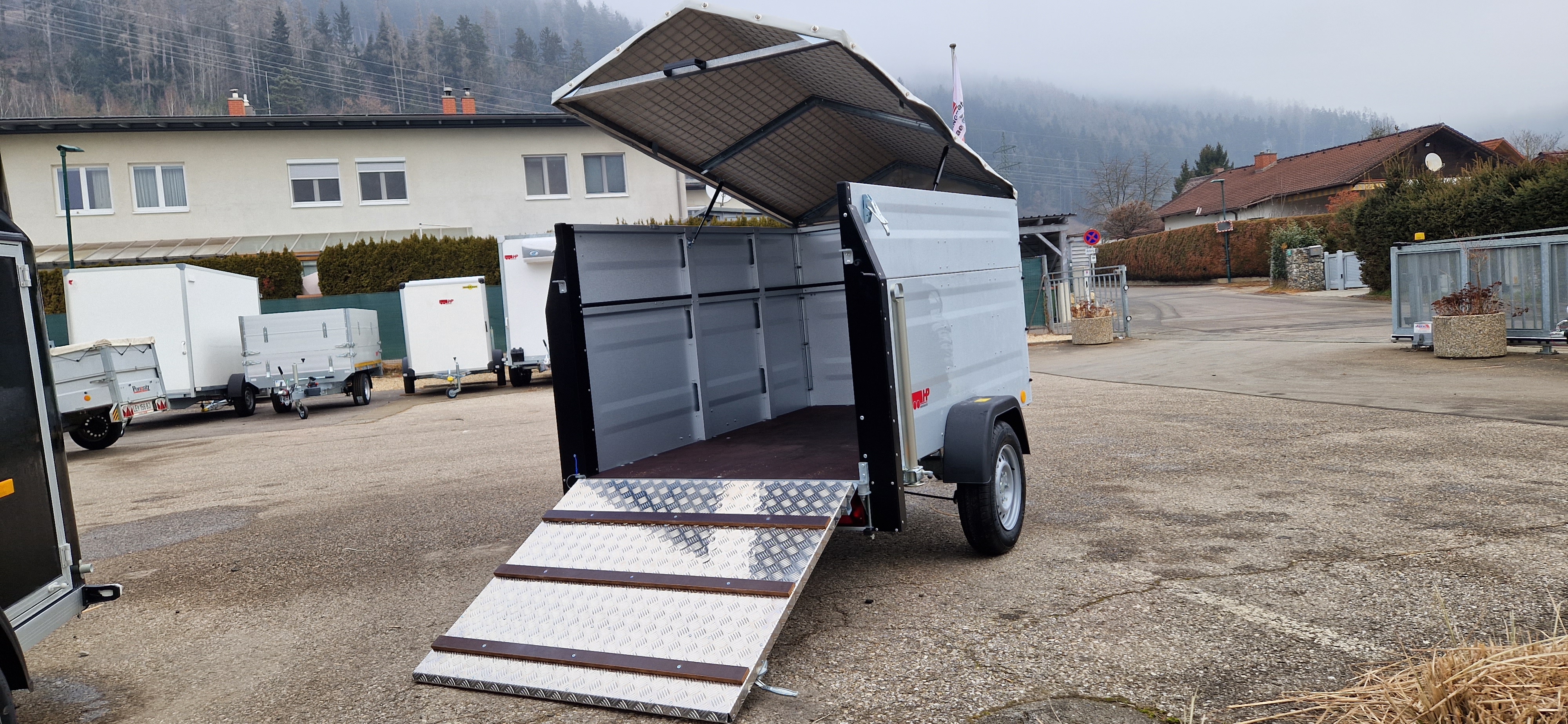 PKW-Anhänger, Autoanhänger, Kleinviehtransporter HP 2012 G-VT, 2020 x 1235 x 1070 mm, 1000 kg gebremst 